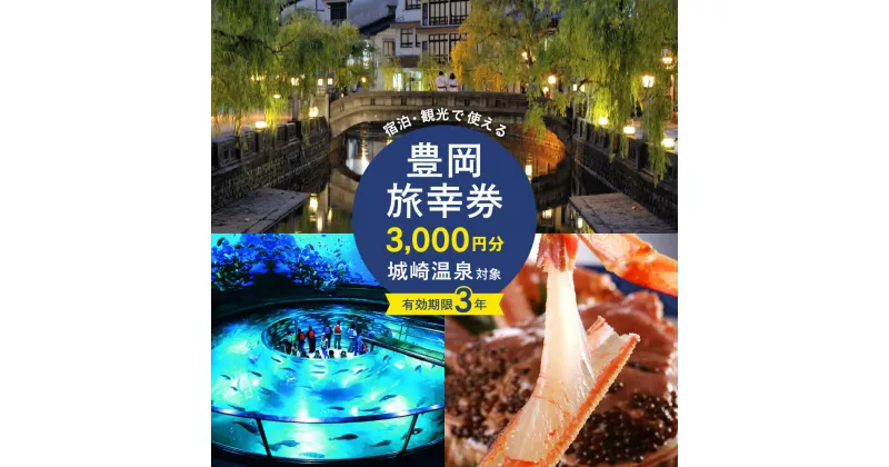 【ふるさと納税】豊岡市旅行クーポン 3,000円分 有効期限3年 旅行券 豊岡旅幸券 兵庫県 城崎温泉 温泉 旅行 トラベル クーポン 温泉宿 旅館 ホテル 宿泊補助券 チケット 国内旅行 観光 予約 温泉 宿泊券 ギフト プレゼント にも最適