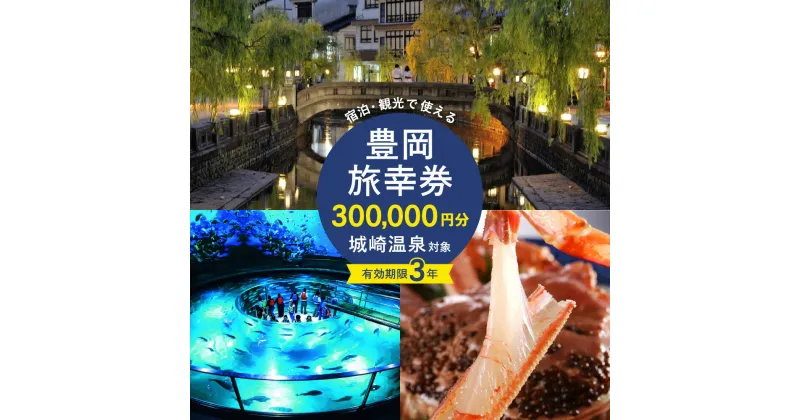 【ふるさと納税】豊岡市旅行クーポン 300,000円分 有効期限3年 旅行券 豊岡旅幸券 兵庫県 城崎温泉 温泉 旅行 トラベル クーポン 温泉宿 旅館 ホテル 宿泊補助券 チケット 国内旅行 観光 予約 温泉 宿泊券 ギフト プレゼント にも最適