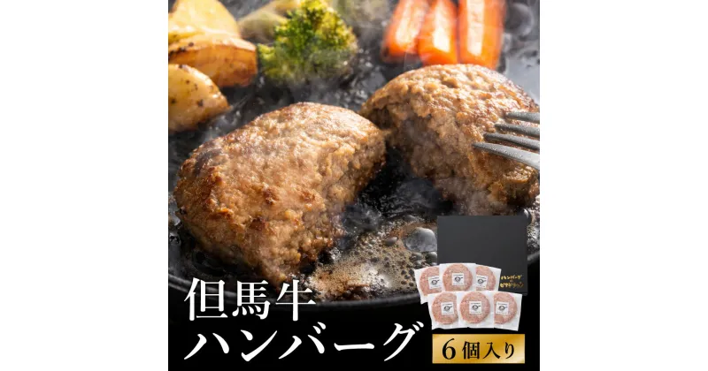 【ふるさと納税】人気ハンバーグ店の但馬牛ハンバーグ 6個セット / 無添加 但馬牛 ハンバーグ 国産牛 和牛 鶏肉合挽き 淡路島玉ねぎ 冷凍 レシピ付き 個包装 化粧箱入り ギフト セット プレゼント【ハンバーグ専門店ビアドリット】