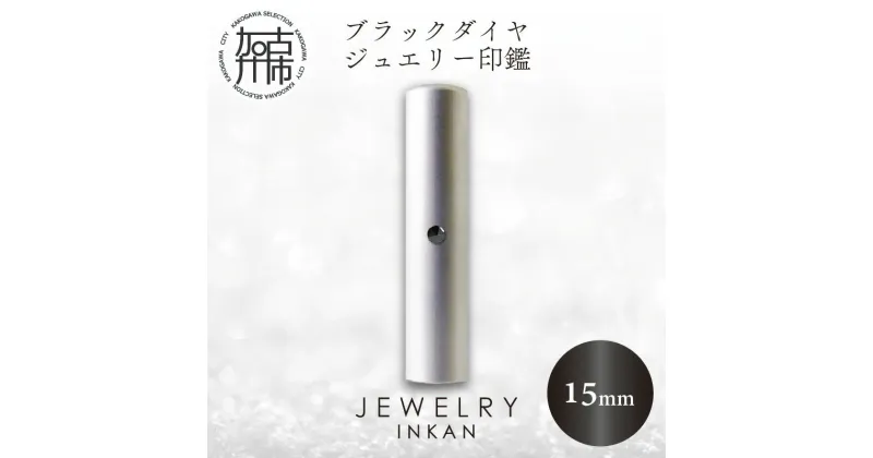 【ふるさと納税】ブラックダイヤ チタン【ジュエリー印鑑】(JEWELRY INKAN)15mm《 印鑑 はんこ ジュエリー印鑑 印鑑 ブラックダイヤ チタン 》