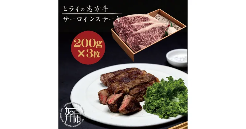 【ふるさと納税】★選べる配送月★志方牛サーロインステーキ 200g×3枚《 肉 牛肉 牛 志方牛 国産牛 サーロイン ステーキ ステーキ肉 選べる 選べる配送月 選べる発送月》