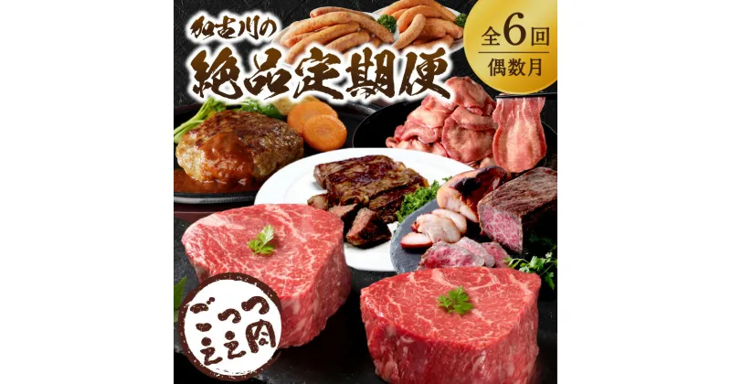 【ふるさと納税】牛肉のまち加古川から「ごっついええ肉」定期便全6回 《 定期便 牛タン ウインナー サーロインステーキ ステーキ ハンバーグ 神戸牛 志方牛 豚 ローストビーフ 》