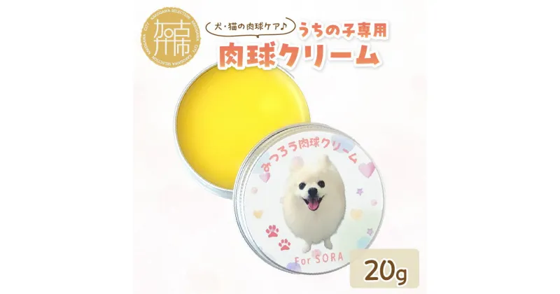 【ふるさと納税】うちの子専用肉球クリーム20g 《 ペットグッズ 愛犬 ケア 国産みつろう100% オーガニック クリーム ホホバオイル 》