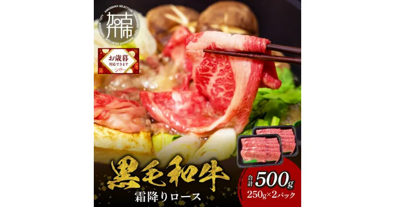 【ふるさと納税】＼お歳暮ギフト対象品／【肉のまち かこがわ】黒毛和牛 霜降ロース スライス 250g×2 《 黒毛和牛 和牛 霜降ロース ロース お肉 薄切り スライス 牛肉 肉 国産牛 しゃぶしゃぶ すきやき 》